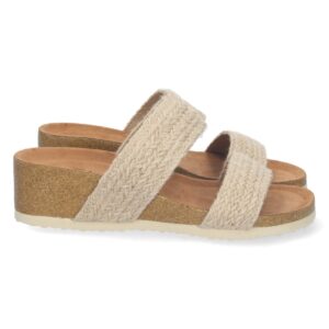 Sandalia Bio de Cuña con Yute en Beige