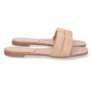 Sandalia Plana Basica con Pala Acolchada en Taupe