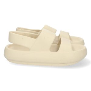 Sandalia Plana Cómoda y Acolchada en Beige