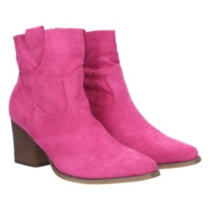 Botín Mujer estampado liso en Fucsia