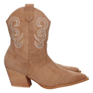 Bota de tacón para mujer en Camel