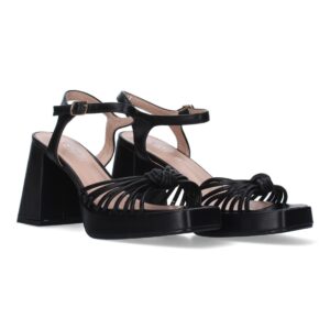 Sandalia de Tacon Ancho para Mujer en Negro