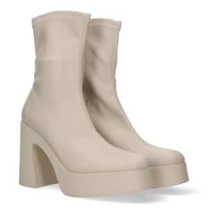 Botín de tacón para Mujer en Beige