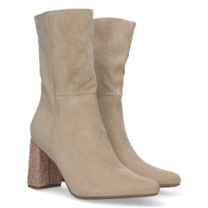Botín para mujer con Tacón en Beige
