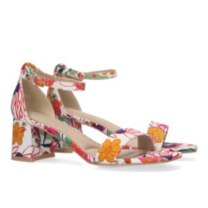 Sandalia de Tacón para Mujer, Cómoda en Blanco