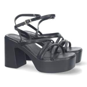 Sandalias de Plataforma para Mujer, Cómodas en Negro