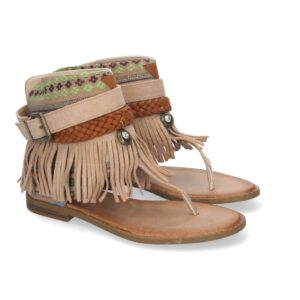 Sandalia Plana para Mujer, con Flecos, Detalles
