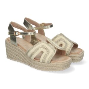 Sandalias de cuña para mujer elegantes con cierre