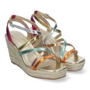 Sandalias de Cuña para Mujer con Tiras Cruzadas