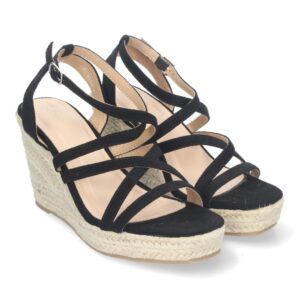 Sandalias de Cuña para Mujer con Tiras Cruzadas