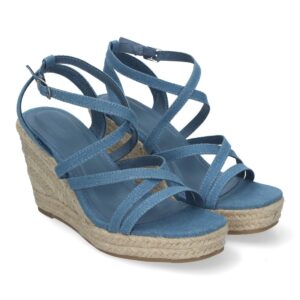 Sandalias de Cuña para Mujer con Tiras Cruzadas