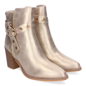 Botines de Tacón para Mujer, Cómodos y Elegantes en Oro