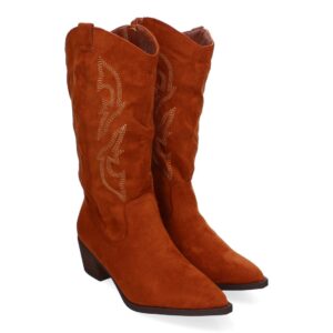 Bota Campera para Mujer, Comodas con Adornos Bordado en