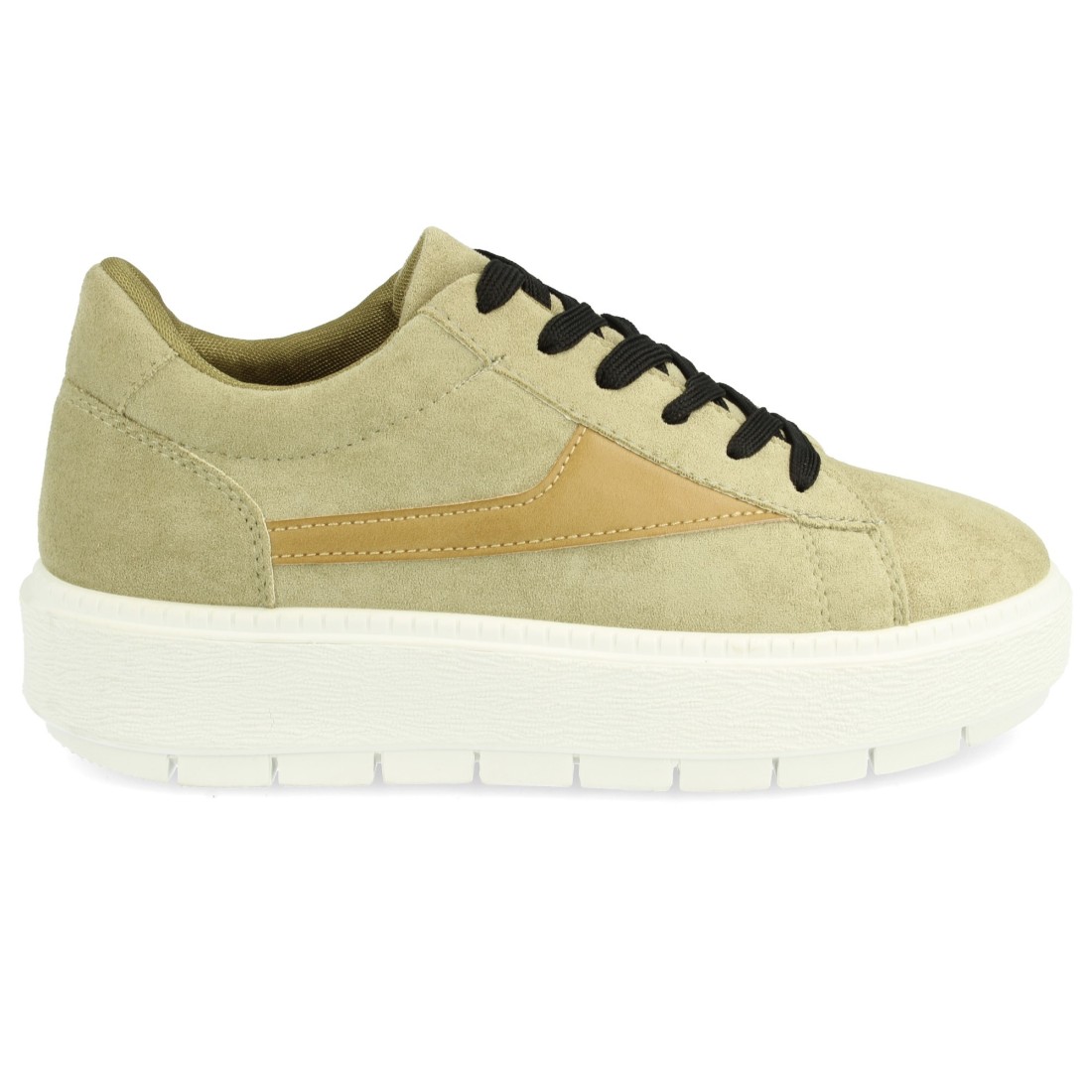 Zapatilla con cordones en Kaki