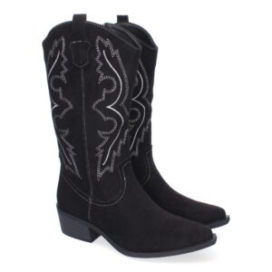 Bota de Mujer Estilo Cowboy con Detalles Elegantes