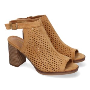 Sandalia de Tacón para Mujer, con Calados y Detalles