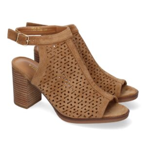 Sandalia de Tacón para Mujer, con Calados y Detalles