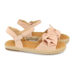 Sandalia Plana con Suela de Yute en Rosa