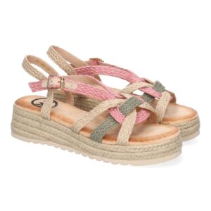 Sandalias de Plataforma de Yute para Mujer, Comodas y