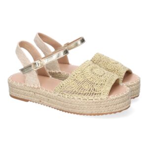 Sandalia de Plataforma para Mujer, Comoda, Forrada de