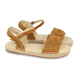 Sandalia de Yute con Pala de Rafia en Camel