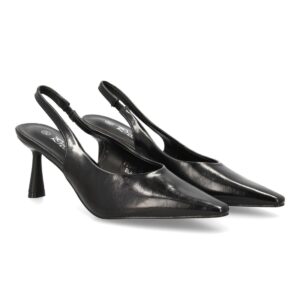 Zapato de Salón destalonado con punta fina en Negro