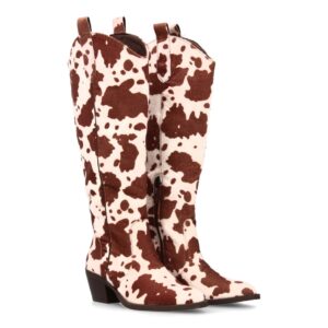 Botas cowboy estampado animal print en Marrón