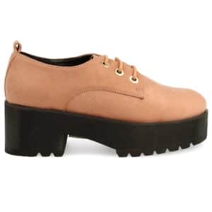 Zapato con cordones en Rosa