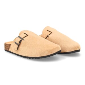 Zueco casual con hebilla ajustable para hombre en Taupe