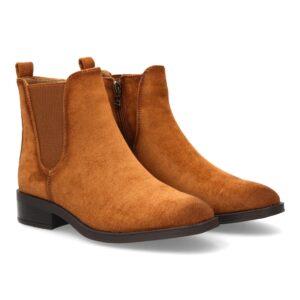 Botín Chelsea para mujer plano en Taupe