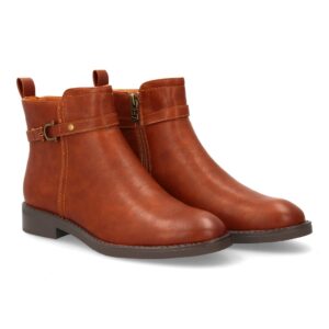 Botín plano mujer Otoño Invierno en Camel