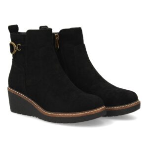Botín cuña mujer Otoño Invierno en Negro