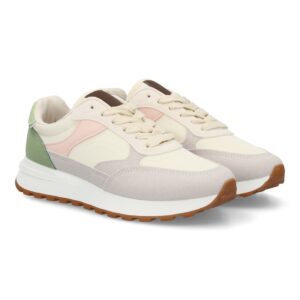 Zapatilla casual multicolor con plataforma en Rosa