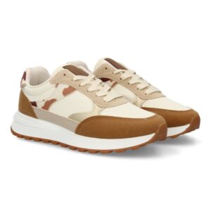 Zapatilla casual multicolor con plataforma en Kaki