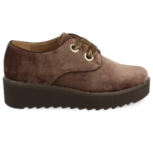 Zapato con cordones en Taupe