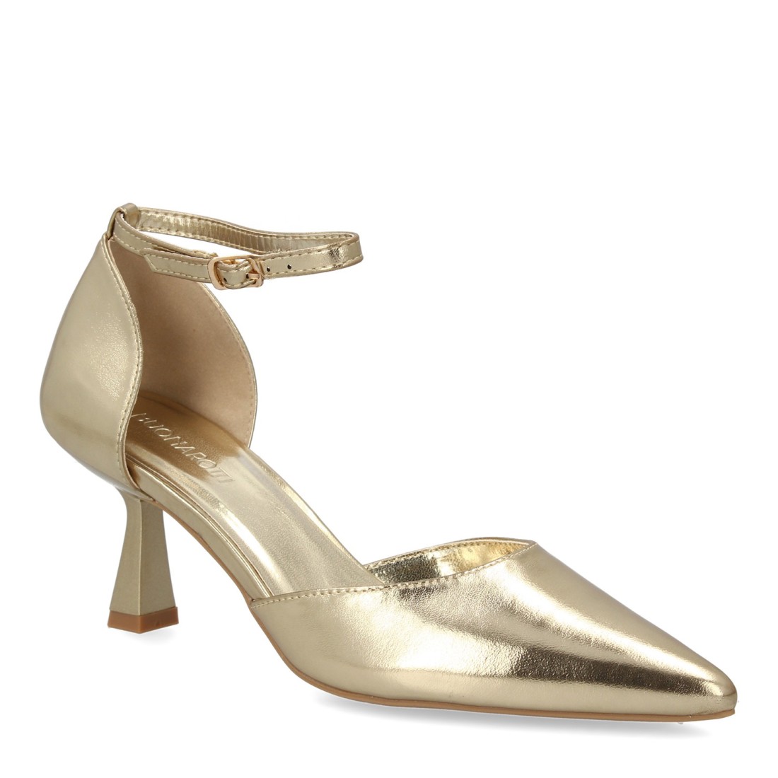 Zapato de salón con cierre de hebilla en Oro - Imagen 3