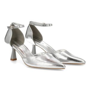 Zapato de salón con cierre de hebilla en Plata