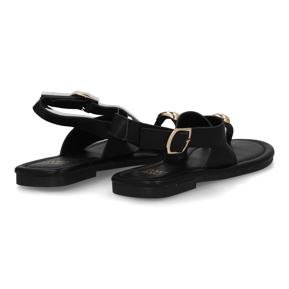Sandalias planas elegantes mujer con adorno metálico - Imagen 5