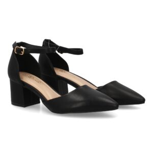 Zapato tacón cómodo elegante para mujer en Negro