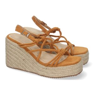 Sandalias de Cuña de Yute, para Mujer con Adornos