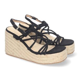 Sandalias de Cuña de Yute, para Mujer con Adornos