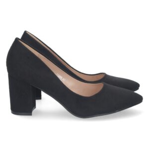 Zapato de Tacón con Punta Fina en Negro