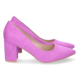 Zapato de Tacón con Punta Fina en Lila