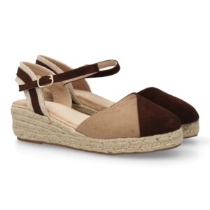 Sandalia de Cuña de Yute para Mujer, Cómodas