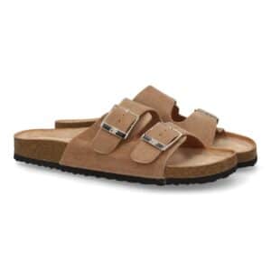 Sandalia de Plana Bio con Hebillas en Nude