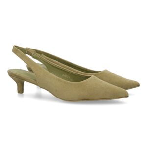 Zapato mujer slingback tacón bajo elegante en Verde