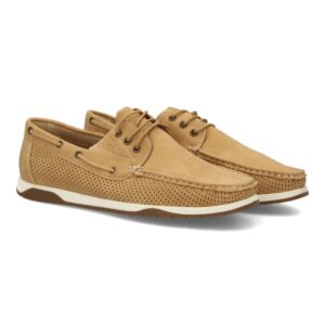 Zapato náutico hombre transpirable en Camel