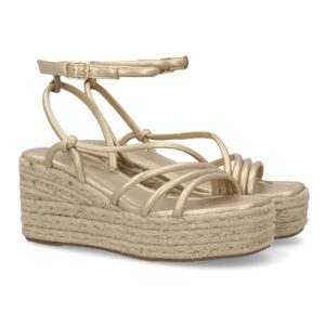 Sandalia de plataforma para mujer verano en Oro