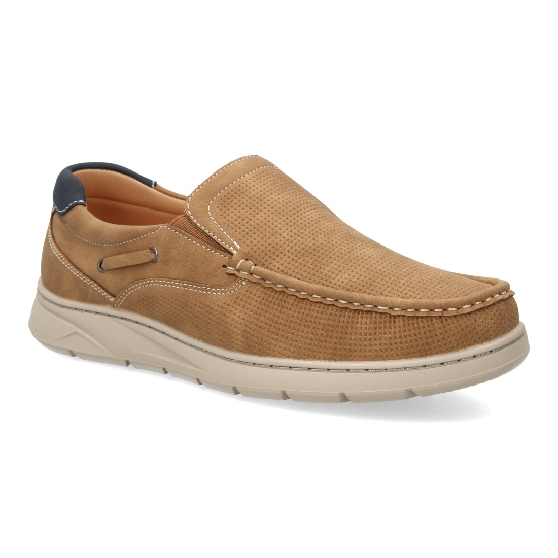 Zapato casual cierre elástico para hombre en Kaki - Imagen 3