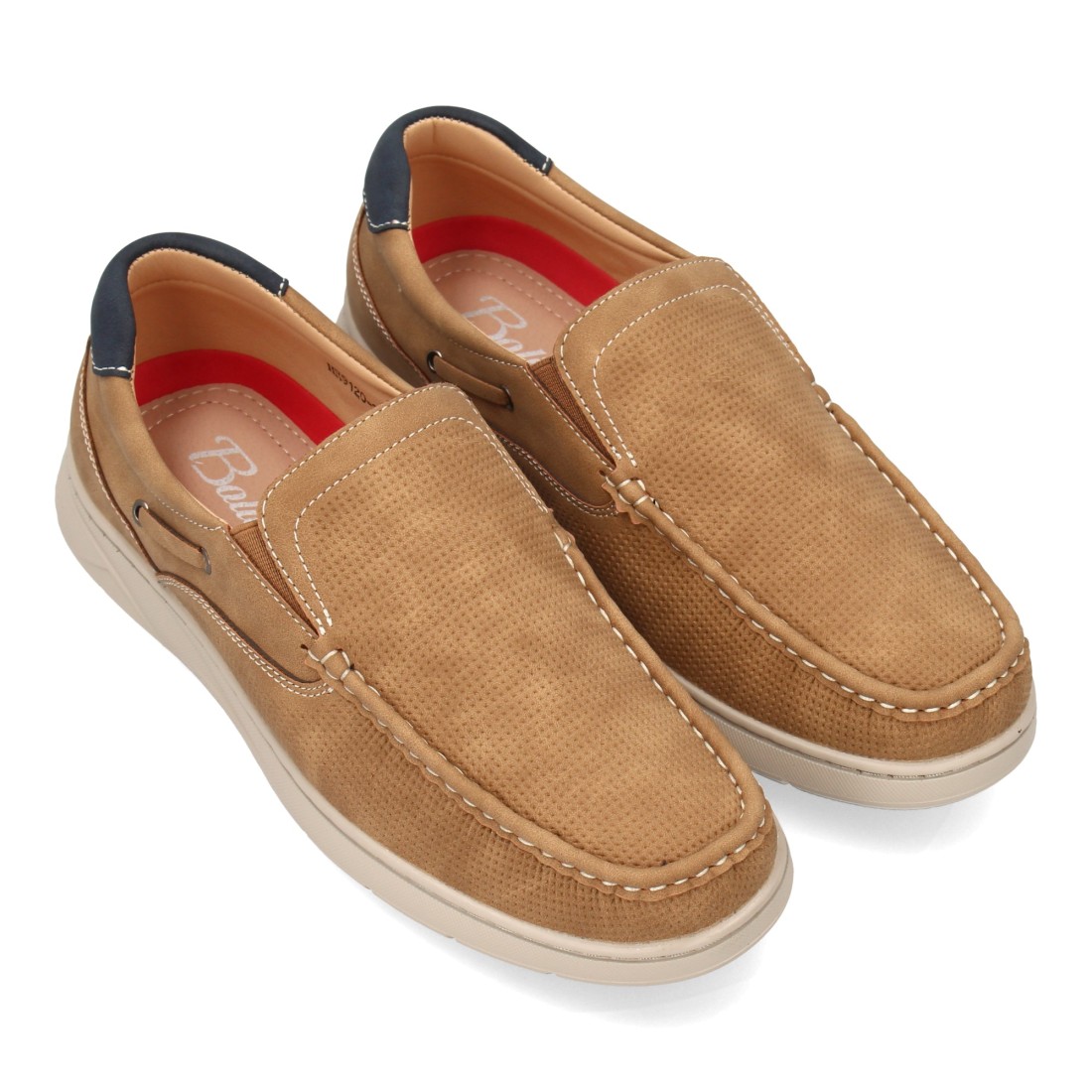 Zapato casual cierre elástico para hombre en Kaki - Imagen 5